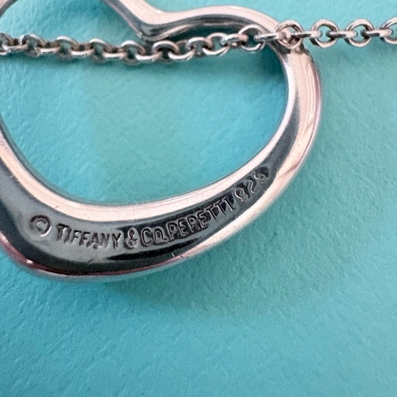 Tiffany & Co. Peretti Large Open Heart Silver Necklace - LNC - Picture 2 of 12